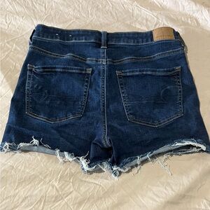 American Eagle Blue Jean Shorts High-Waisted Distressed